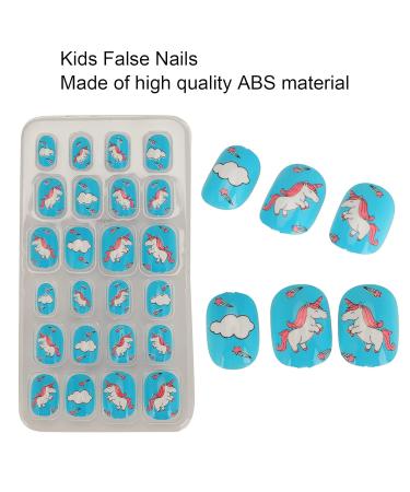Buy Girls' Cartoon Pattern Fake Nails - Shiny & Removable Nail Art for Technicians & Home Use - Buy Online on GoSupps.com