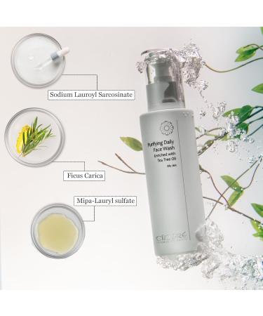 Cinere Purifying Daily Face Wash For Oily Skin 150ml | Face Cleanser For Oily Skin & Blemish-Prone Skin | Hydrating Face Wash | Removes Excess Oil | Rice Protein Technology - Buy Online on GoSupps.com