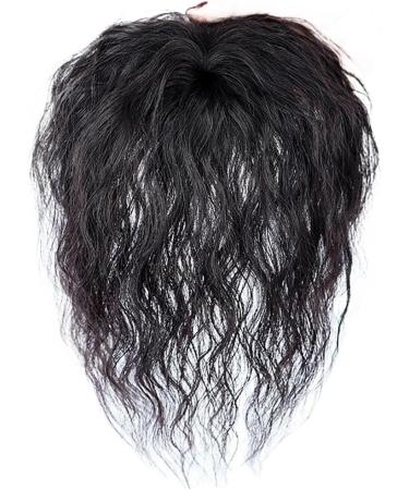 Topper Hairpieces With Front Bangs Curly Human Hair Clip In Extensions Hair Toppers For Thinning Hair Wig Clips For Daily Use (Color : Marrone Size : 7 * 10) 7*10 Marrone - Buy Online on GoSupps.com