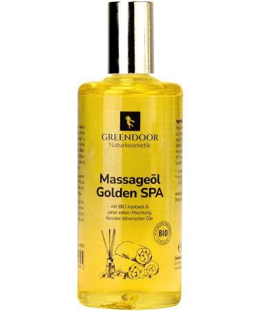Greenendoor relaxing massage oil golden spa 100ml vegan nature-clean organic jojoba oil & apricot kernel oil natural relaxing fragrance natural cosmetics spa salon quality 1a nature body oil gifts