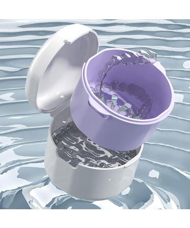 Yawdil Denture Bathroom Case & Holder - Sieve Basket Storage Box for False Teeth Cleaning & Protection - Blue - Buy Online on GoSupps.com