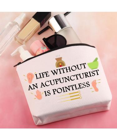 BDPWSS Life Without Acupuncturist Is Pointless Makeup Bag | Perfect Acupuncturist Gift & Waterproof Acupuncture Love Item - Buy Online on GoSupps.com
