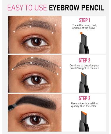 Black Eyebrow Pencil Waterproof | #1 Brow Pencil for Women | Long-lasting Eye Makeup - Buy Online on GoSupps.com