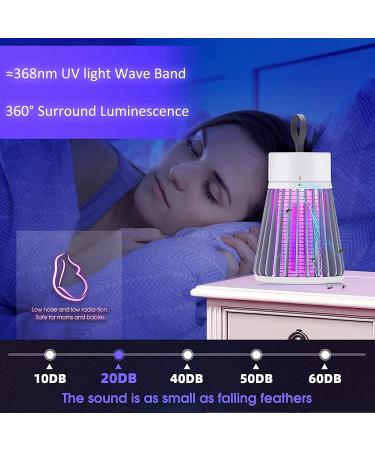 TAHNYC Bug Zapper UV Light Mosquito Killer Indoor Outdoor Portable Fly Zapper USB Rechargeable Mosquito Trap with Hanging Hoop for Patio Backyard Garden Camping - Buy Online on GoSupps.com