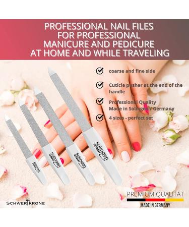 Schwertkrone Sapphire Nail Files Set - Premium Metal, Made in Germany, Solingen (5) - Buy Online on GoSupps.com