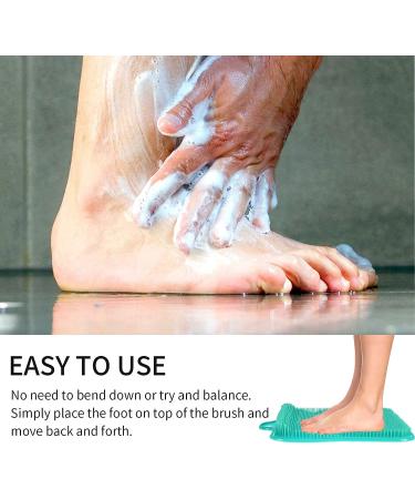 Newthinking Shower Foot Scrubber Cleaner Massager - Exfoliating Feet Spa with Suction Cup for Improved Circulation & Pain Relief (Green) - Buy Online on GoSupps.com