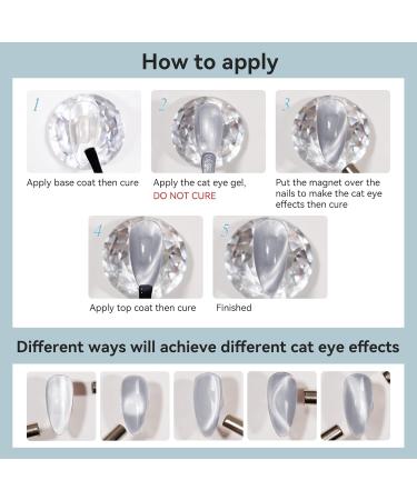 Cat Eye Gel Nail Polish Moonlight 12ML - Magnetic Silver Glitter Holographic UV Gel for DIY Nail Art & Manicure - Buy Online on GoSupps.com