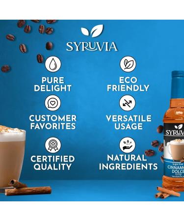 Syruvia Sugar-Free Cinnamon Dolce Syrup for Coffee 25.4 Ounces Cinnamon Dolce Flavoring for Coffee - Buy Online on GoSupps.com