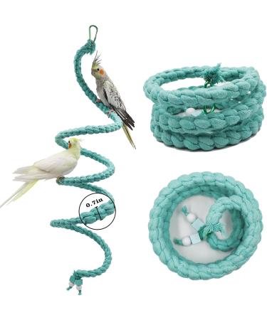 Vogel Spiral Rope Seat for Birds - Hemp Rope Climbing Toy for Parrots Budgies & Nymphs - 300cm Rocking Rod Cage Accessory - Buy Online on GoSupps.com