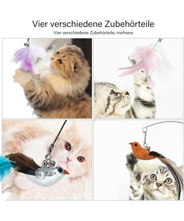 Caliyo Interactive Cat Toys with Suction Cup | Funny Birds & Feathers | Intelligence Toys for Cats - Buy Online on GoSupps.com