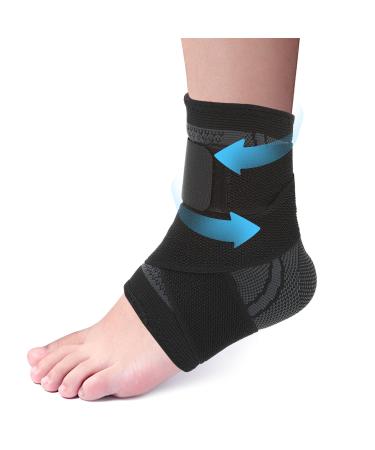 Ankle Brace for Sprained Ankle Compression Sleeve Achilles Tendonitis Brace Foot Ankle Support for Women and Men with Strap Heel Protector Wrap for Pain Torn Ligaments Tendonitis & Sprain