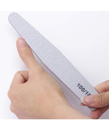 100 Pcs Nail Files Bulk - 100180 Grit Reusable Emery Boards for Nail Care - Buy Online on GoSupps.com