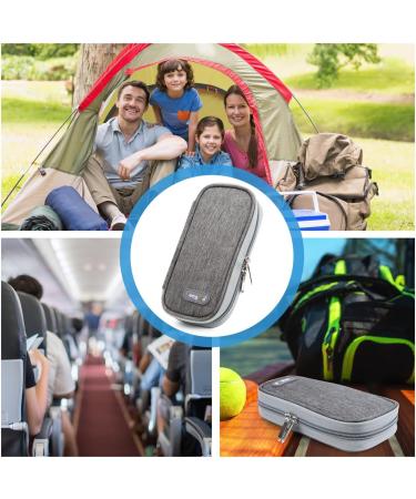 Youshares Insulin Cooling Bag with 2 Cooling Packs - Travel-Friendly Diabetes Accessory for Safe Insulin Storage (Gray) - Buy Online on GoSupps.com