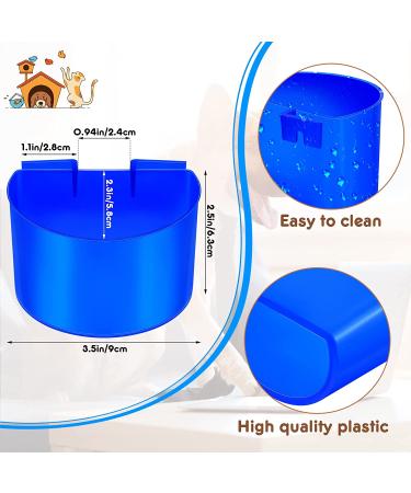 30 Pcs Cage Cups Bird Feeders - Hanging Waterer & Food Bowl for Pet Birds & Poultry - Blue - Buy Online on GoSupps.com
