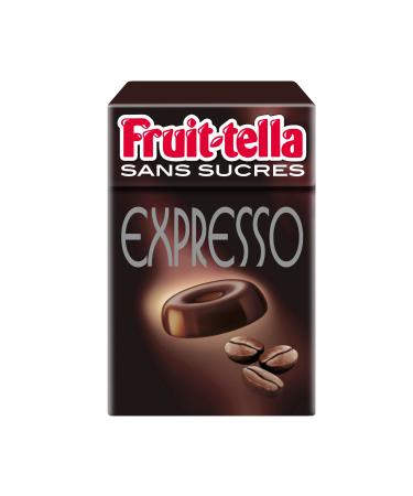 Fruittella Sugar Free Sweets Espresso Resealable Box to Take Anywhere/Share 49g 1 Unit