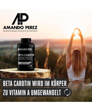 Amando Perez Beta Carotin Depot Browning Capsules - 180 Vegan Softgels with 50 000 I.E - High Dose Vitamin A & Tan Enhancer - Buy Online on GoSupps.com
