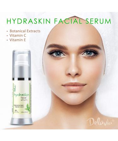 Deluvia Vitamin C Serum | Hydrating Hyaluronic Acid & Moisturizing Vitamin E for Sensitive Skin - Buy Online on GoSupps.com
