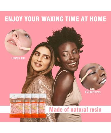 Wax Machine Hard Wax Kit for Hair Removal - Rose Hard Wax Beans, 14.1oz, 20 Applicator Sticks - Full Body Waxing Kit for Women at Home - Buy Online on GoSupps.com