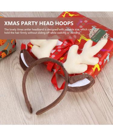 2 Pack Reindeer Antler Headband for Kids - Christmas Antlers Gift | Milk White - Perfect for Christmas & Thanksgiving - Buy Online on GoSupps.com