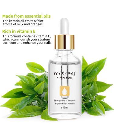 Organic Cuticle Oil 15ml - Enriched with Vitamin E & Jojoba Oil Moisturizes & Repairs Dry Cuticles Dropper Design Premium Nail Treatment Soothing Tea tree scent flavor - Buy Online on GoSupps.com