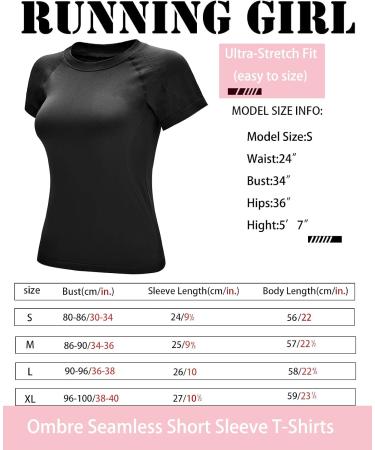 RUNNING GIRL Women's Seamless Dry-Fit Short Sleeve Workout Shirts 3-Pack - Small - Buy Online on GoSupps.com