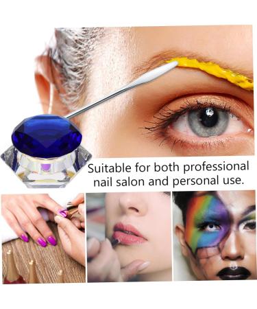 minkissy Nail Art Crystal Cup Glass Jars Cosmetics Crystal Glass Jar Nail Art Glass Jar Lipstick Glass Jar Cream Glass Jar Nail Polish Glass Cup Nail Art Glass Container Hand Model Manicure 6.5x8cm Blue - Buy Online on GoSupps.com