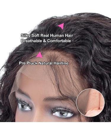 30 Inch Water Wave Lace Front Human Hair Wig for Black Women - Brazilian Wet & Wavy Virgin Hair, Pre Plucked with Baby Hair - Natural Black Color - 150% Density - Buy Online on GoSupps.com