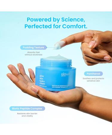 glowt seoul Glow Skin Hydro Cream 72-Hour Deep Moisture & Barrier Support for Glowing, Supple Skin | Panthenol & Biopeptides | Non-Sticky Pudding Texture | 80 ml / 2.70 fl. oz. - Buy Online on GoSupps.com