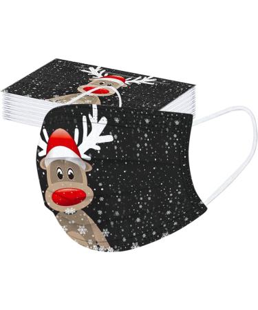 20PCS Christmas Disposable Face_Masks for Women-3 Layer_Masks Breathable Disposable_Masks Non-Woven with Elastic Earloops Nose Wire Red Christmas Design Disposable Face_Masks for Adults Women Men - Buy Online on GoSupps.com