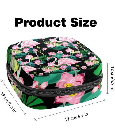 Women s Binding Pocket Tampon Storage Bag - Pink Flowers & Flamingo Pattern | Stylish & Functional Bandage Zip Pockets - Buy Online on GoSupps.com