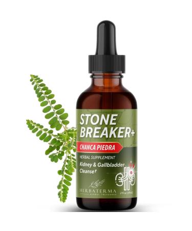Chanca Piedra Stone Breaker Liquid Formula - Complete Kidney & Gallbladder Cleanse with Hydrangea - Celery Seed - Marshmallow - Dandelion Root for Optimal Urinary Tract Health 2fl oz.