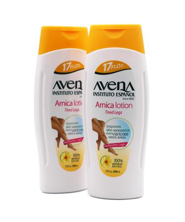 Avena Instituto Español Arnica Lotion Tired Legs, Improves Skin Appearance, Even Varicose Veins Areas, Refreshes Legs, 2-Pack of 17 FL Oz each, 2 Bottles