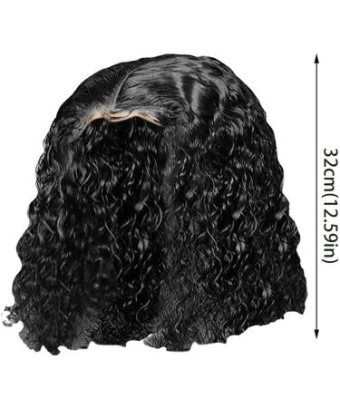 Combs for Natural European And American Short Curly Hair African Small Curly Head Fiber Head Cover Short Human Curly Wigs for Women Black One Size - Buy Online on GoSupps.com