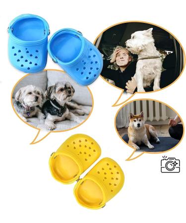 4Pack/2Pairs Pet Dog Croc Summer Dog Shoes Puppy Candy Colors Sandals with Rugged Anti-Slip Sole Breathable Comfortable Dog Shoes Gift for Pet Festival (Pink) - Buy Online on GoSupps.com