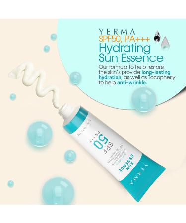 YERMA Face Sunscreen Primer Essence SPF50+/PA+++ 1.7oz - Daily Care Light Essence Sun Cream - Buy Online on GoSupps.com