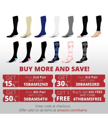 BAMS Plus Size Compression Socks Wide Calf XXL XXXL Nude 3X-Large - Buy Online on GoSupps.com