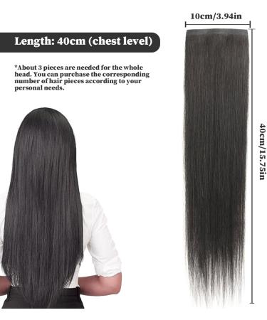 Tape Hair Extensions Hair Pieces Human Hair Tape in Extensions Human Hair Black Hair Extensions Clip In 15.8'' Real Human Hair Extensions Tape Invisible Straight Hair Pieces for Long Hair Women - Buy Online on GoSupps.com