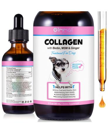 Collagen for Dogs Liquid Collagen for Dogs Collagen Supplement for Dogs Collagen Boost for Dogs with Biotin Bacon Flavor 2 Fl Oz