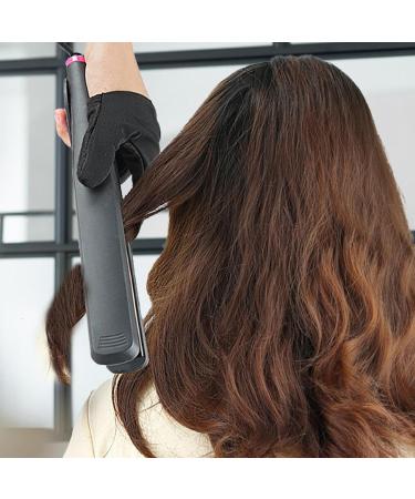 wiroouia Heat Resistant Gloves for Hair Styling Hair Dye Safe Curling Wand Gloves | Professional 3 Finger Design Mittens Protection Reusable Elastic for Hair Dryers left hand - Buy Online on GoSupps.com