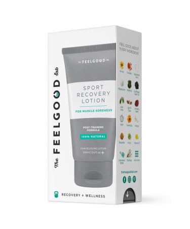 The Feel Good Lab Sport Recovery Lotion 100% Natural Clean Ingredients - Recover from Post-Workout Muscle Soreness and Sports Injuries (3.4oz 1 Count) 3.4 Fl Oz (Pack of 1)