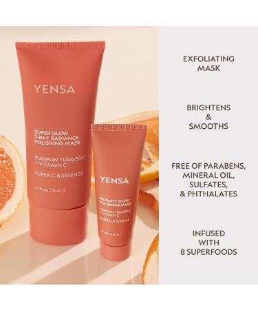 YENSA Superglow Radiance Polishing Face Mask - Exfoliating Pumpkin & Turmeric with 8 Korean Superfoods | International Shipping Available - Buy Online on GoSupps.com
