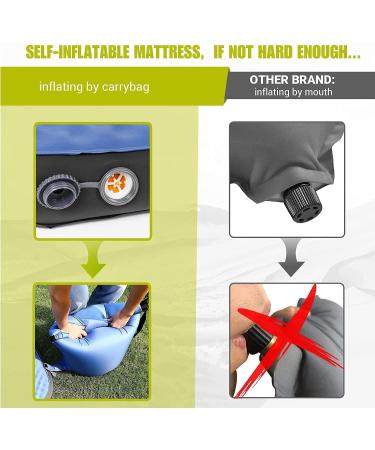 Single Self Inflating Camping Mattress 8028 - Ultra Comfortable 4 Inches Thick PU Foam - Portable Roll Up Guest Bed - Blue - Buy Online on GoSupps.com