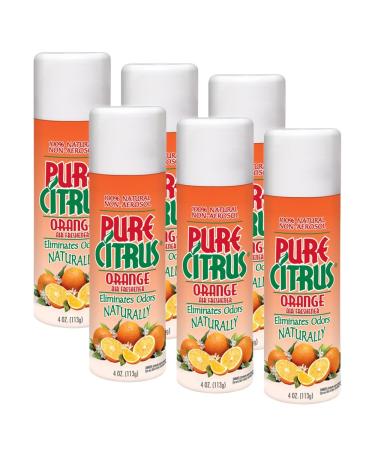 Pure Citrus Spray 4 Oz. Air Freshener, Orange (Pack of 6)