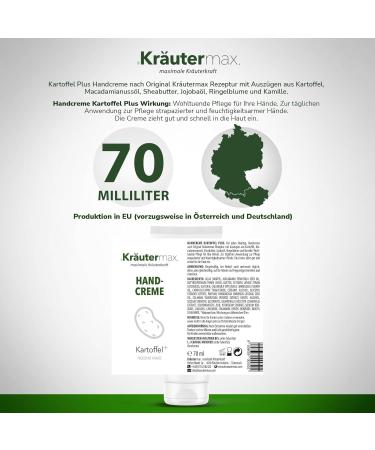 Potato Hand Cream & Balm with Macadamia Nut - Nourishing 70ml for Soft Hydrated Hands | Buy Internationally - Buy Online on GoSupps.com