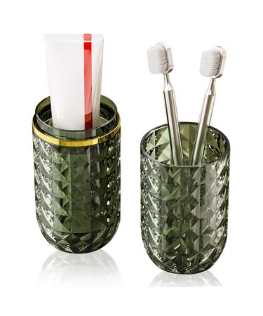 Travel Toothbrush Case Toothbrush Travel Case 2.8x8.6" Double-Cup Travel Toothbrush Holders Non Slip Travel Toothbrush Case Portable Toothbrush Holder with Cover for Trip Camping