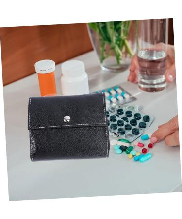 FRCOLOR 7-Day Travel Medicine Kit - Portable Leather Organizer for Daily Medication | Luggage Friendly Travel Gear - Buy Online on GoSupps.com