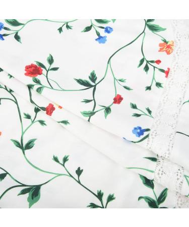 Womens Casual Short Sleeve Vintage Floral Top - Red Floral Blouse XX-Large - Buy Online on GoSupps.com