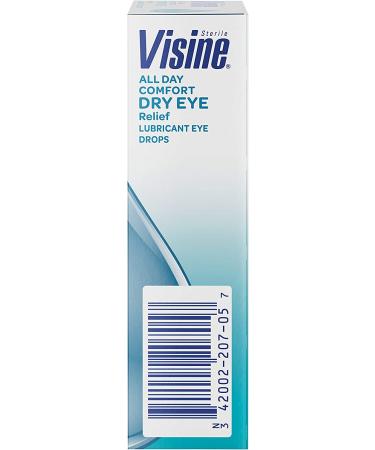 Visine All Day Comfort Dry Eye Relief Eye Drops - 0.5 fl. oz - Up to 10 Hrs of Comfort - Buy Online on GoSupps.com