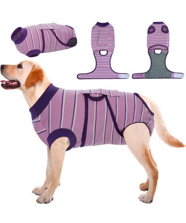 Kuoser dog body after op dog body after castration male dog body after op bitch breathable body dog katzenbody after op anti-wundle suit dog e-neck band Alternative after dog body operation xxl purple