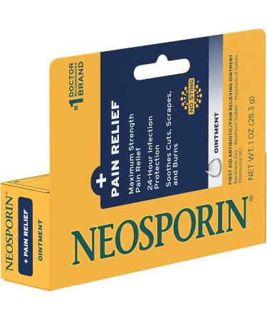 Neosporin Maximum-Strength Pain Relief Antibiotic Ointment 1 oz - Buy Online on GoSupps.com